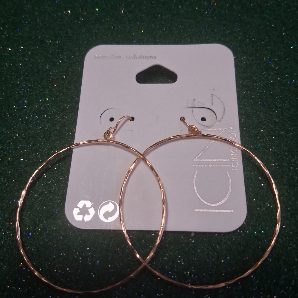 Icing Gold Hoop Earrings